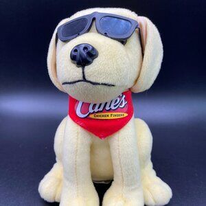 Raising Cane's Dog Puppy w/ Sunglasses Bandana Plush Stuffed Animal Toy